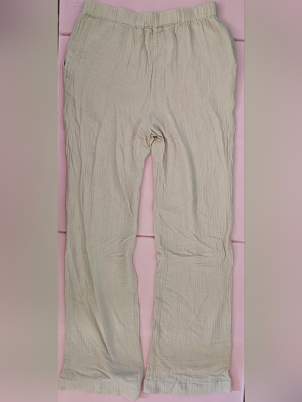 Mango Cotton Wide Leg Pants View 4